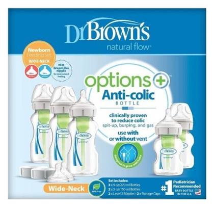 Dr. Brown's Σετ Πλαστικά Μπιμπερό με Θηλή Σιλικόνης για 0+ μηνών 270ml 5τμχ