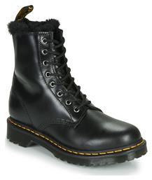 Dr. Martens 1460 Serena Δερμάτινα Γυναικεία Αρβυλάκια με Γούνα Μαύρα