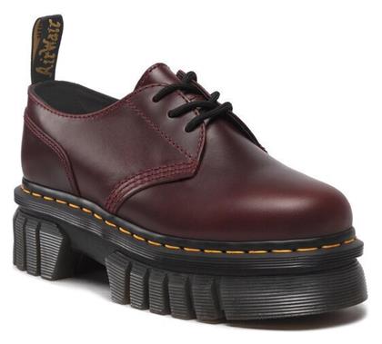 Dr. Martens Audrick 3i Δερμάτινα Γυναικεία Derby σε Μπορντό Χρώμα