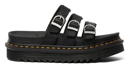 Dr. Martens Blaire Slide Δερμάτινα Γυναικεία Σανδάλια σε Μαύρο Χρώμα