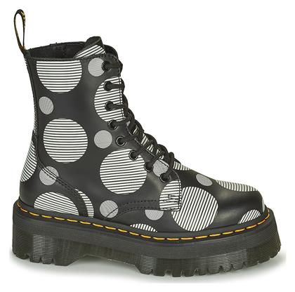 Dr. Martens Jadon Polka Dot Smooth Γυναικεία Αρβυλάκια με Μεσαίο Τακούνι