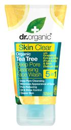 Dr.Organic Gel Καθαρισμού Skin Clear Organic Tea Tree Deep για Λιπαρές Επιδερμίδες 125ml