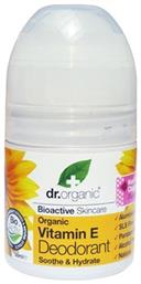 Dr.Organic Vitamin E Φυσικό Αποσμητικό σε Roll-On Χωρίς Αλουμίνιο 50ml από το Pharm24