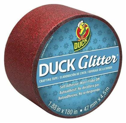 Duck Αυτοκόλλητη Washi Ταινία Διακόσμησης Glitter Red 1τμχ 47mm x 4.5m