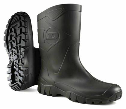 Dunlop Dee Calf Αντιολισθητικές Ανδρικές Γαλότσες Εργασίας Κνήμης σε Μαύρο Χρώμα από το Blooza