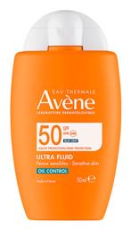 Eau Thermale Avène Ultra Fluid Oil Control SPF50+ Αντηλιακή Λοσιόν 50ml