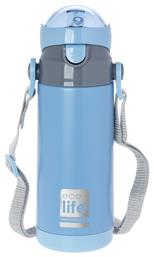 Ecolife Ανοξείδωτο Παγούρι Θερμός με Καλαμάκι Blue 400ml από το Plus4u