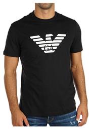 Emporio Armani Ανδρικό T-shirt Μαύρο με Στάμπα