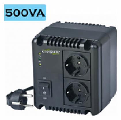 Energenie EG-AVR-0501 Compact Σταθεροποιητής Τάσης Relay 500VA με 2 Πρίζες Ρεύματος