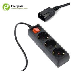 Energenie Πολύπριζο 3 Θέσεων με Διακόπτη και Καλώδιο 0.6m 3τμχ