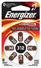 Energizer Μπαταρίες Ακουστικών Βαρηκοΐας 312 1.4V 8τμχ