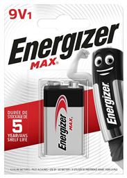 Energizer Max Αλκαλική Μπαταρία 9V 1τμχ