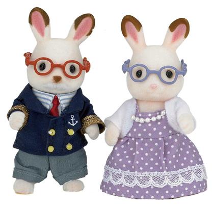 Epoch Toys Παιχνίδι Μινιατούρα Sylvanian Families Chocolate Rabbit Grandparents για 3+ Ετών 5.5εκ.