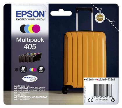 Epson 405 Πακέτο 4 Μελανιών Εκτυπωτή InkJet Κίτρινο / Κυανό / Ματζέντα / Μαύρο (C13T05G64010)