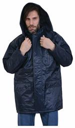 Ergo Parka Ανδρικό Μπουφάν Εργασίας Ψύχους με Αποσπώμενη Κουκούλα Μπλε