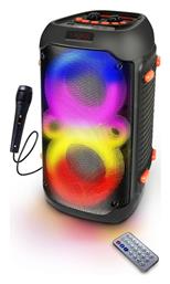 Esperanza Ηχείο Karaoke με Ενσύρματo Μικρόφωνο και Εφέ Φωτισμού σε Μαύρο Χρώμα