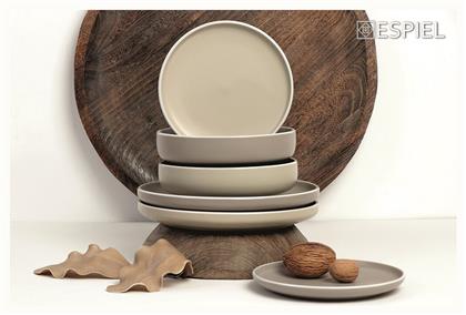 Espiel Mood Πιάτο Ρηχό Κεραμικό Γκρι με Διάμετρο 27.3cm