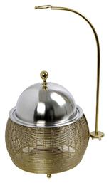 Espiel Σκεύος για Φοντύ με Ρεσώ Μεταλλικό Χρυσό 35x35x40εκ.