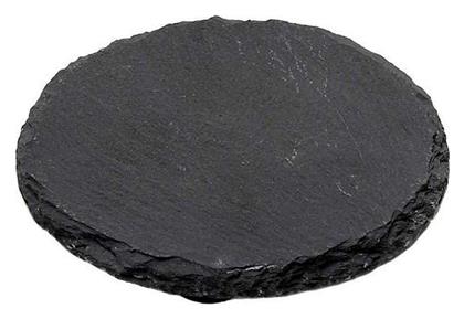 Espiel Slate Στρογγυλό Σουβέρ Πέτρινο Μαύρο 10cm 6τμχ