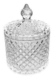 Espiel Vintage Φοντανιέρα Γυάλινη Trends με Καπάκι 10.5x18x18cm