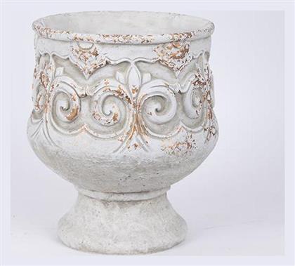 Estheti Βαζο Τσιμεντενιο Λευκο 22.5x22.5x25.5cm 752-18106