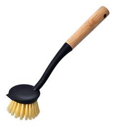Estia Bamboo Essentials 04-14247 Μπαμπού Βούρτσα Καθαρισμού με Λαβή για Πιάτα Μαύρη