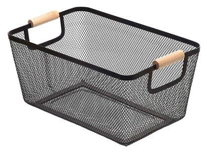 Estia Bamboo Essentials Καλάθι Αποθήκευσης Μαύρο 35x23x16cm