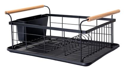 Estia Bamboo Essentials Στεγνωτήρας Νεροχύτη Μεταλλικός σε Μαύρο Χρώμα 44x32x20cm