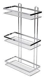 Estia Elegant Επιτοίχια Ραφιέρα Μπάνιου Inox με 3 Ράφια 20.1x20.1x53.6cm από το 24home