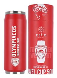 Estia Travel Cup Ποτήρι Θερμός με Καλαμάκι Olympiacos BC 500ml