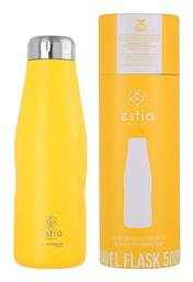 Estia Travel Flask Save Aegean Μπουκάλι Θερμός Burnt Yellow 500ml