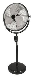Eurolamp 300-23504 Επαγγελματικός Ανεμιστήρας Ορθοστάτης 100W Διαμέτρου 50cm με Τηλεχειριστήριο