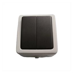 Eurolamp Στεγανός Εξωτερικός Διακόπτης Τοίχου Φωτισμού με Πλαίσιο