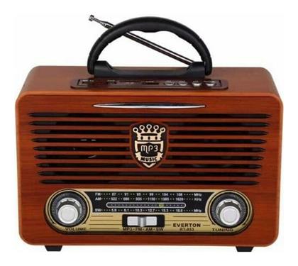 Everton EC2139BT Retro Φορητό Ραδιόφωνο Επαναφορτιζόμενο με Bluetooth και USB Καφέ από το EasyU