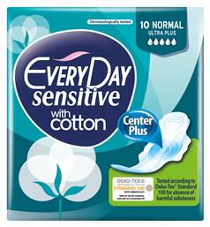 Every Day Sensitive with Cotton Normal Ultra Plus Σερβιέτες με Φτερά για Κανονική Ροή 5 Σταγόνες 10τμχ από το Pharm24