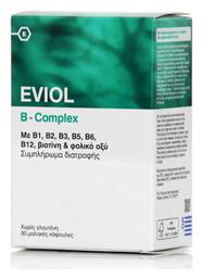 Eviol B-Complex Βιταμίνη για Ενέργεια, τα Μαλλιά & τo Δέρμα 30 μαλακές κάψουλες