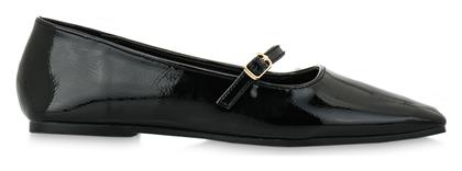 Exe Παιδικές Μπαλαρίνες με Ρυθμιζόμενο Μεταλλικό Κούμπωμα Λουστρίνι Μαύρες