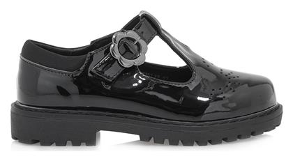 Exe Παιδικές Μπαλαρίνες με Σκρατς Λουστρίνι Μαύρες Mary Jane