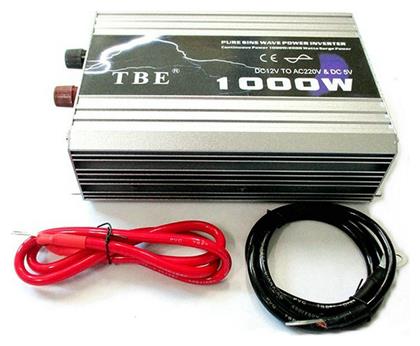 Factory TBE1000W Inverter Αυτοκινήτου Τροποποιημένου Ημιτόνου 1000W για Μετατροπή 12V DC σε 220V AC με 1xUSB