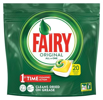 Fairy Original All in One 20 Κάψουλες Πλυντηρίου Πιάτων με Άρωμα Λεμόνι από το Esmarket