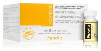 Fanola Nourishing Οροί Μαλλιών Αμπούλες Μαλλιών Αναδόμησης για Γυναίκες 12x12ml