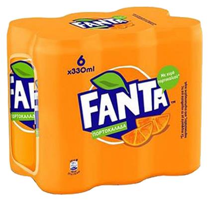 Fanta Κουτί Πορτοκαλάδα με Ανθρακικό 6x330ml