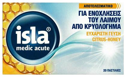 FarmaSyn Isla Medic Acute Καραμέλες για Παιδιά για Ξηρό Βήχα Εσπεριδοειδή & Μέλι 20τμχ