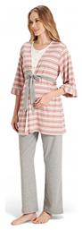 Feyza Πιτζάμα με Ρόμπα Εγκυμοσύνης & Θηλασμού σε χρώμα