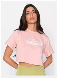 Fila Evelyn Κοντομάνικο Crop Top Ροζ