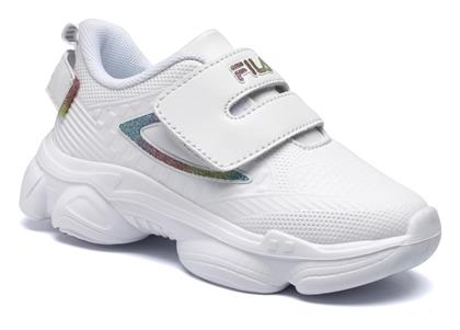 Fila Παιδικά Sneakers Ανατομικά με Σκρατς για Κορίτσι Λευκά