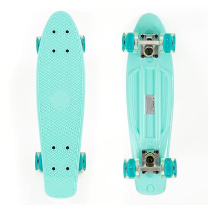 Fish Skateboards Mini Cruiser 6'' Complete Penny Board Τιρκουάζ με LED Ρόδες από το Plus4u