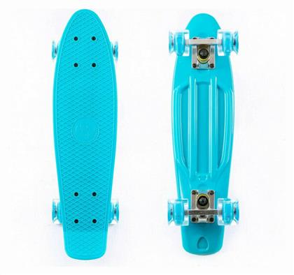 Fish Skateboards Mini Cruiser Led 6'' Complete Penny Board Μπλε