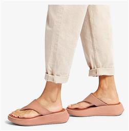 Fitflop Δερμάτινα Γυναικεία Σανδάλια Flatforms σε Μπεζ Χρώμα