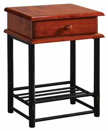 Flora Ii Ξύλινο με Μεταλλικά Πόδια Καφέ 33x45x58cm Ε8205